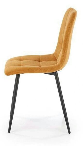 Scaun K560, galben/negru, stofa clasica/metal, 45x53x88 cm