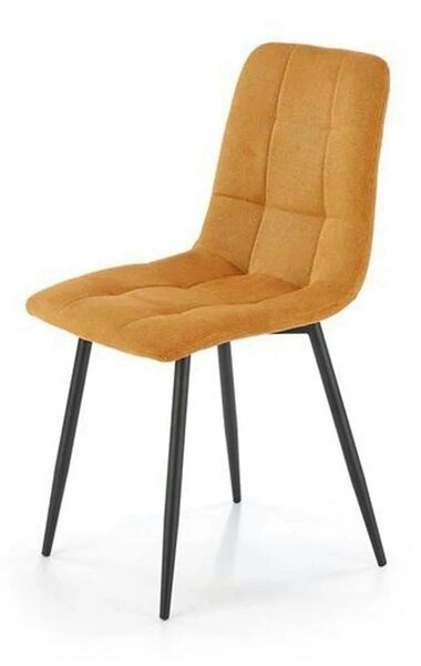 Scaun K560, galben/negru, stofa clasica/metal, 45x53x88 cm