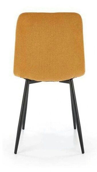 Scaun K560, galben/negru, stofa clasica/metal, 45x53x88 cm