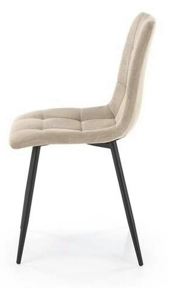 Scaun K560, bej/negru, stofa clasica/metal, 45x53x88 cm