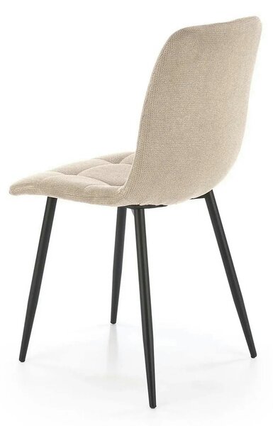 Scaun K560, bej/negru, stofa clasica/metal, 45x53x88 cm