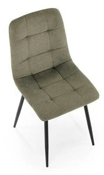 Scaun K560, verde/negru, stofa clasica/metal, 45x53x88 cm