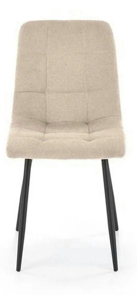 Scaun K560, bej/negru, stofa clasica/metal, 45x53x88 cm