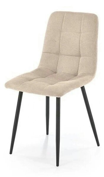 Scaun K560, bej/negru, stofa clasica/metal, 45x53x88 cm