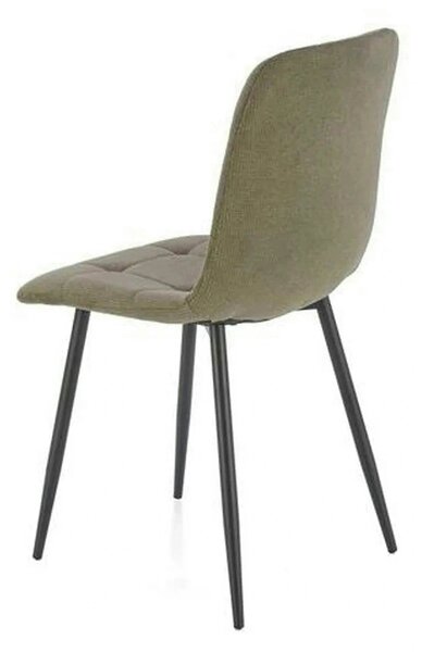 Scaun K560, verde/negru, stofa clasica/metal, 45x53x88 cm