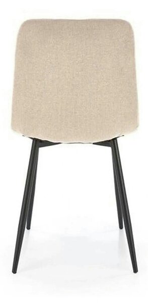 Scaun K560, bej/negru, stofa clasica/metal, 45x53x88 cm