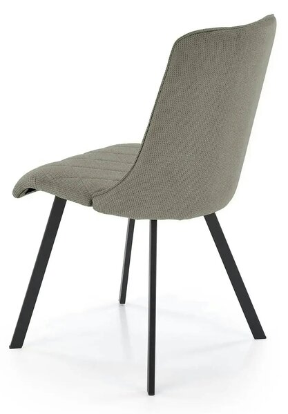 Scaun K561, verde/negru, stofa clasica/metal, 44x58x85 cm