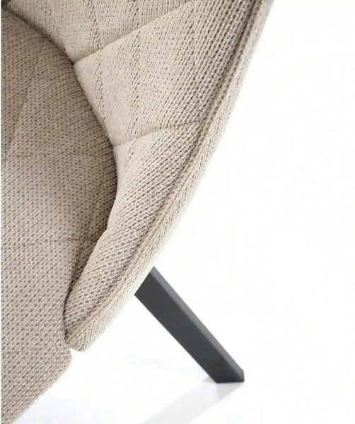 Scaun K561, bej/negru, stofa clasica/metal, 44x58x85 cm