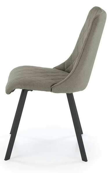 Scaun K561, verde/negru, stofa clasica/metal, 44x58x85 cm