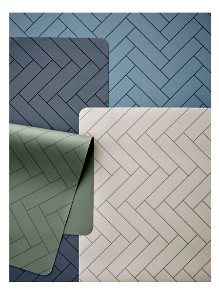 Suport din silicon pentru farfurie Södahl Tiles, 33 x 48 cm, verde