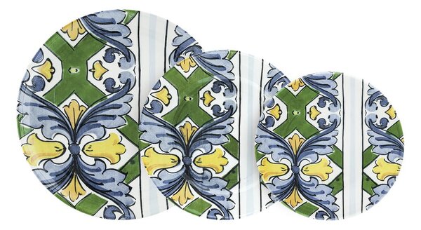 Set veselă cu 18 piese din ceramică Villa Altachiara Taormina