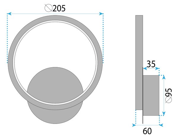 APLICĂ DE PERETE LED LHJ081-W BLACK
