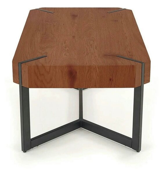 Masuta cafea LAVIDA, nuc/negru, 110x60x43 cm