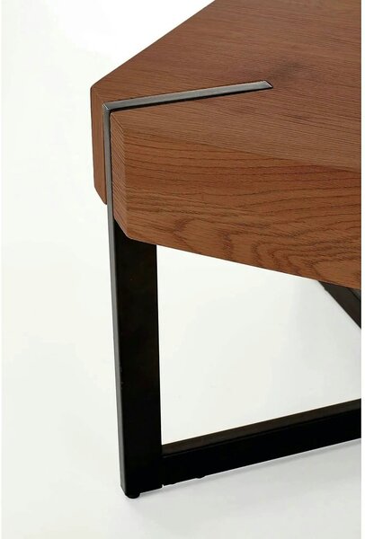 Masuta cafea LAVIDA, nuc/negru, 110x60x43 cm