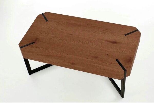 Masuta cafea LAVIDA, nuc/negru, 110x60x43 cm