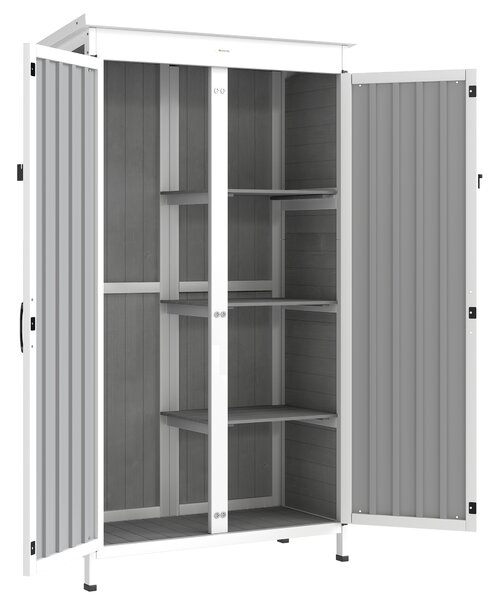 Outsunny Dulap de Exterior pentru Unelte cu 3 Rafturi Detasabile | Aosom Romania