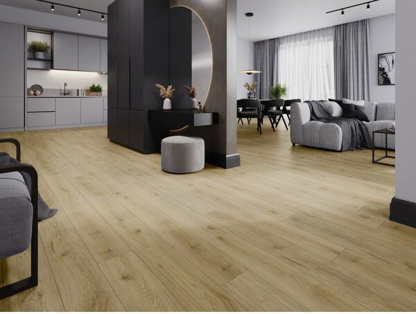 Mexen Charter Oak probă panouri vinilice SPC 6,5 mm, suport IXPE 1,5 mm, 4 V-Fuga, Stejar - F1022-S