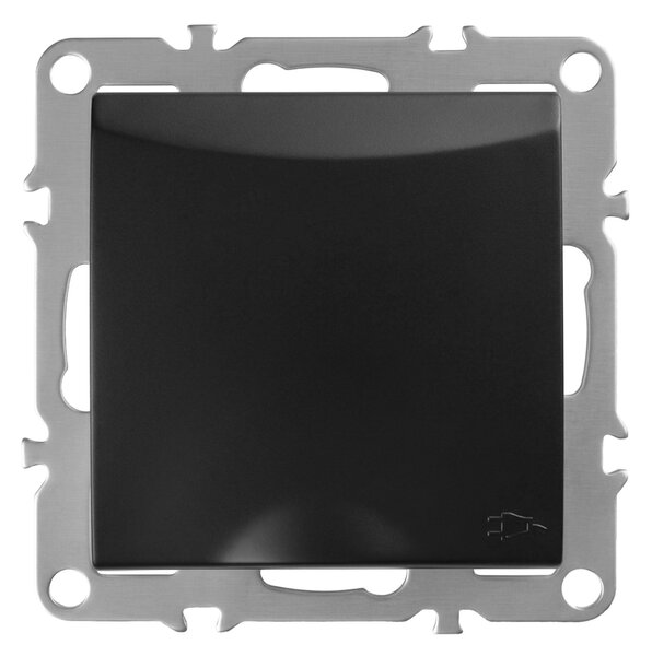 Priză simplă cu împământare și clapetă OSTE JNH005-G Black