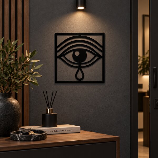 Lacrima Ochiului – Decorațiune de perete din plexiglas negru, 24 × 24 cm | NOOT