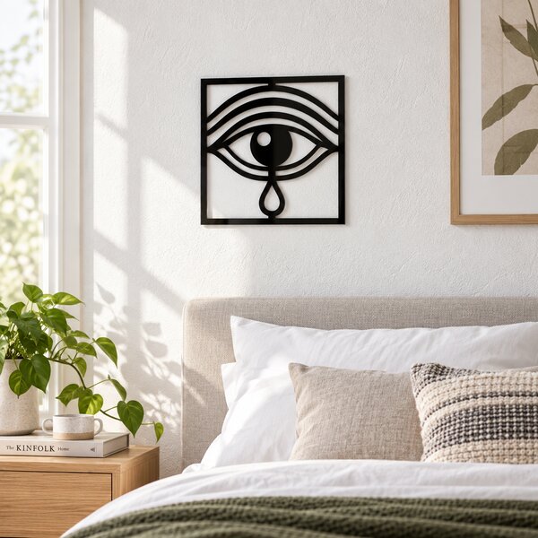 Lacrima Ochiului – Decorațiune de perete din plexiglas negru, 24 × 24 cm | NOOT