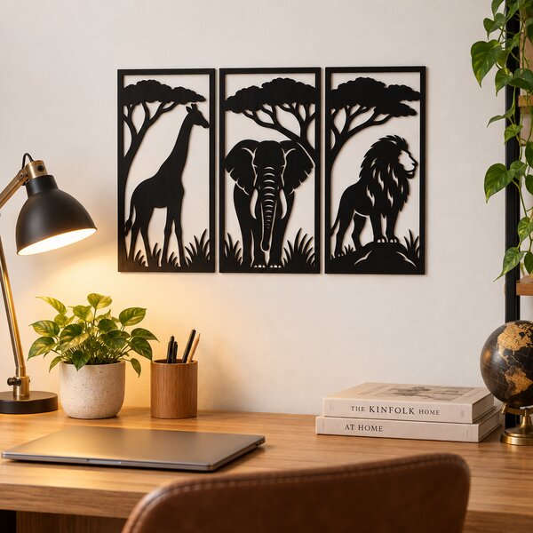 Safari Dreams – Set 3 decorațiuni de perete 40 x 19 cm | NOOT