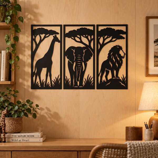 Safari Dreams – Set 3 decorațiuni de perete 40 x 19 cm | NOOT