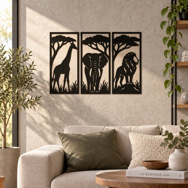 Safari Dreams – Set 3 decorațiuni de perete 40 x 19 cm | NOOT