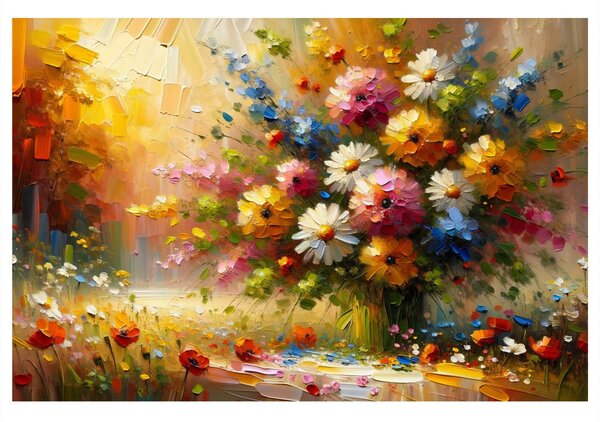 Tablou buchet multicolor