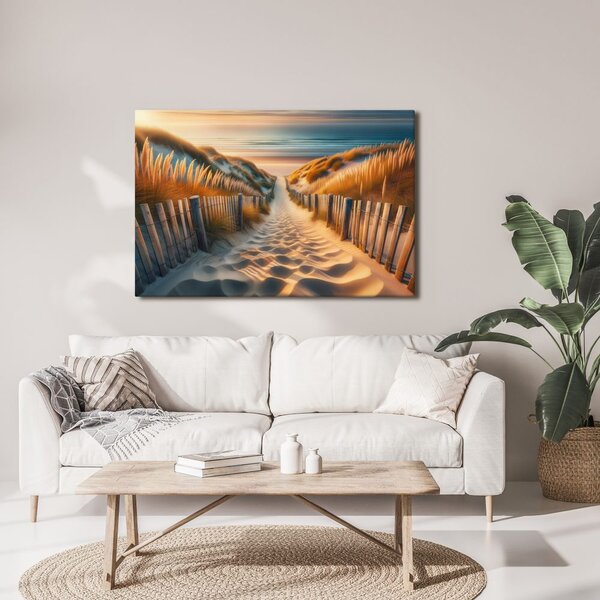 Tablou drum printre dune spre mare