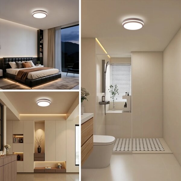 Brilagi - Lampă LED de exterior cu senzor BENE LED/24W/230V pr. 26 cm maro IP54