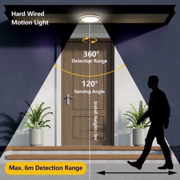Brilagi - Lampă LED de exterior cu senzor BENE LED/24W/230V pr. 26 cm maro IP54