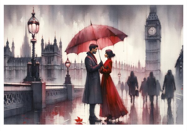 Tablou îndrăgostiți în Londra
