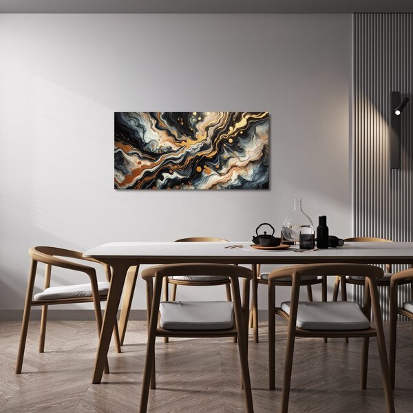 Tablou abstracție aurie