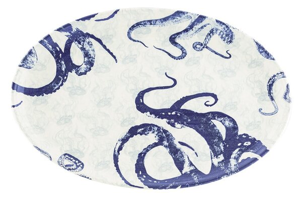 Farfurie din ceramică Villa Altachiara Positano, 40 x 25 cm, albastru-alb