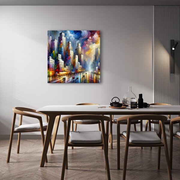 Tablou panoramă urbană abstractă
