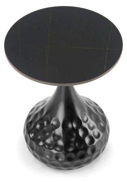 Masuta VERDE, negru, ceramica/metal, 40x40x52 cm