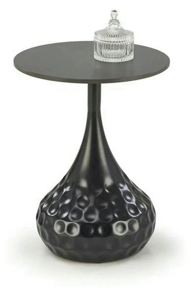 Masuta VERDE, negru, ceramica/metal, 40x40x52 cm