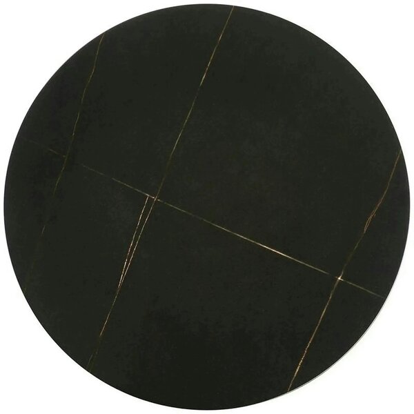 Masuta VERDE, negru, ceramica/metal, 40x40x52 cm