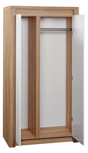 Dulap Etrmona 100Ribbeck stejar, Alb lucios, 20x10x6cm, Uși dulapUși dulap: Cu balamale