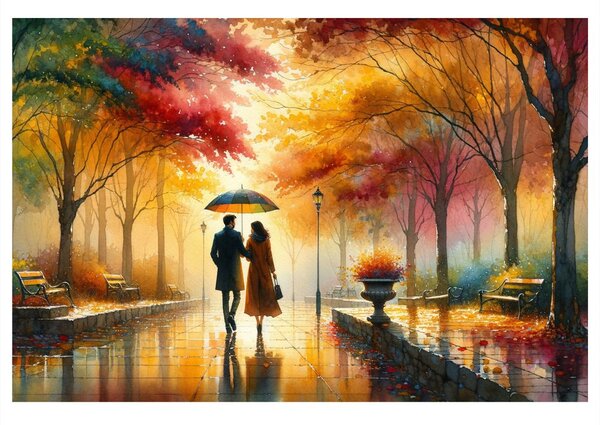 Tablou romantism în parc