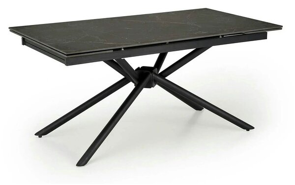 Masa blat ceramica/metal VITORINO, negru, 160/220x90x75 cm