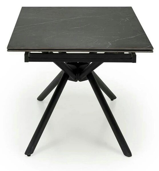 Masa blat ceramica/metal VITORINO, negru, 160/220x90x75 cm