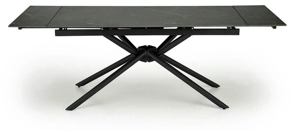 Masa blat ceramica/metal VITORINO, negru, 160/220x90x75 cm