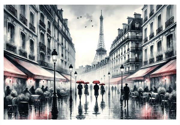 Tablou plimbare de seară prin Paris