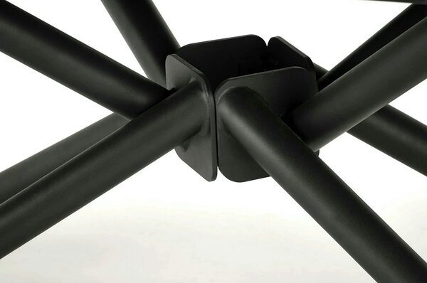 Masa blat ceramica/metal VITORINO, negru, 160/220x90x75 cm