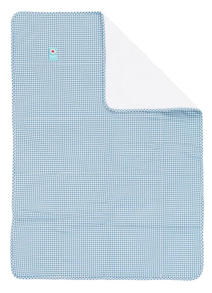 Cuvertură pentru pătuț Tiseco Home Studio, 100 x 75 cm, albastru- alb