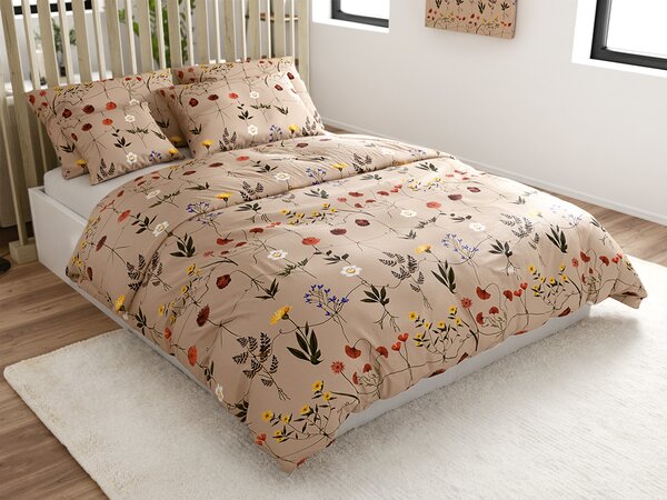 Lenjerie cocolino HERBAR bej Dimensiune lenjerie de pat: 70 x 90 cm | 140 x 220 cm