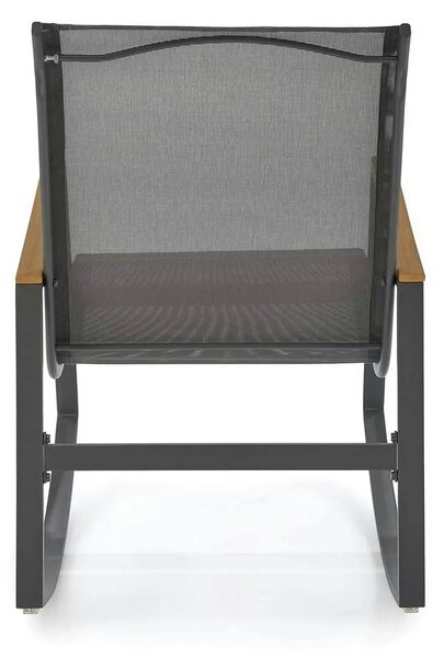 Scaun de gradina ZLATAN, gri inchis, plasa/polipropilena/metal, 62x86x
