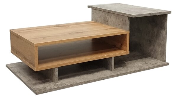 Masuta Cafea Neblo PAL, Finisaj Stejar Sonoma -Gri Ciment Dim 90x50x35 Cm