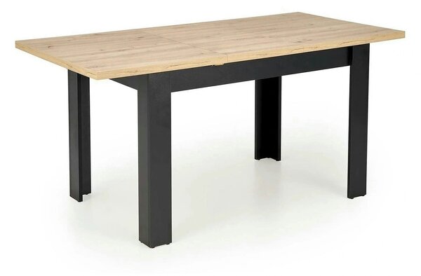 Masa extensibila BAGIO, stejar/negru, PAL laminat, 120/160x80x77 cm